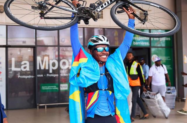 Cyclisme : Miguel Masaisai lance son voyage de Goma-Rabat à vélo, après l’étape Goma-Cap Town