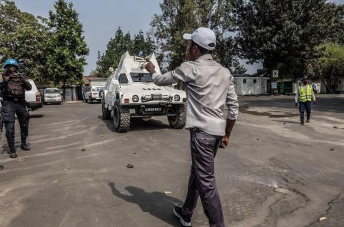 <p>Image d’illustration. Un des manifestants demandant le départ de la MONUSCO. Goma Juillet 2022. © Moses Sawasawa.</p>
