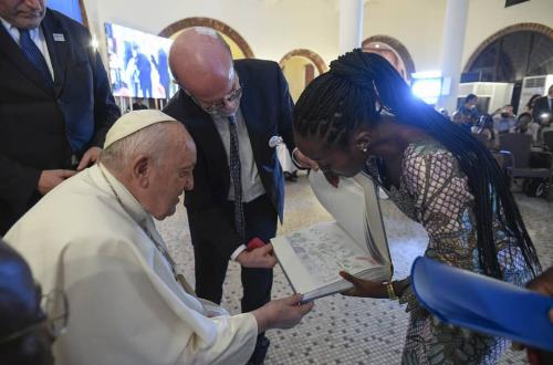Visite du Pape à Kinshasa : Le saint-père François a rencontré les activistes de DREAM et les représentants de la communauté Saint'Egidio de Kinshasa et du Kivu
