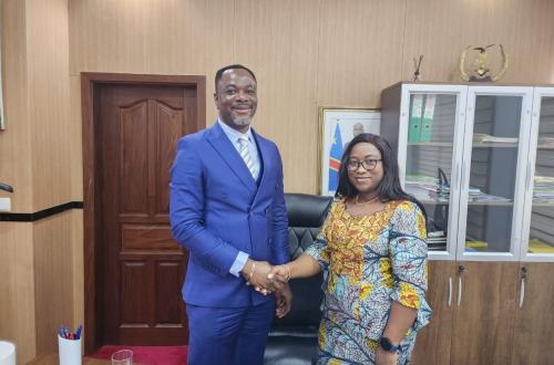 EPST : Adèle Bazizane chez Tonny Mwaba pour plaider la cause des élèves déplacés du Nord-Kivu