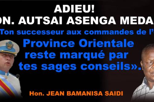 Obsèques du patriarche Autsai Asenga : Jean Bamanisa Saidi regrette le départ anticipé d'un pacificateur