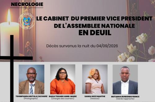 Kinshasa : 4 membres du cabinet du premier vice-président de l’assemblée nationale décèdent dans le drame de la salle Panacée