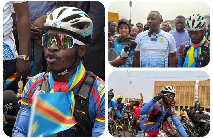 « Pedal for Peace » à l’étape de Kinshasa : Miguel Masaisai adresse un message au président de la République lui envoyé par la population de Goma