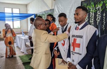 Investiture d'une nouvelle équipe de Brigadiers de la Croix-Rouge/RDC de l'UOB