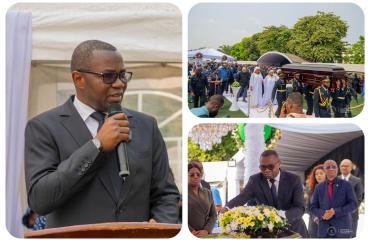 Kinshasa : aux obsèques du coordonnateur de la Commission Nationale des Mercuriales, Julien Paluku prend l’engagement de recourir à ses expertises à travers sa famille
