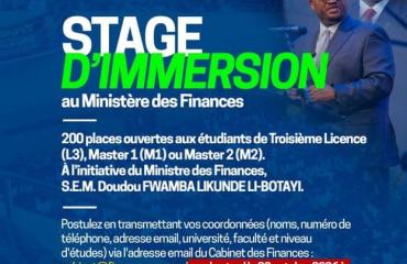 RDC-Finances : 32 000 candidats pour 250 places de stage d'immersion à Kinshasa