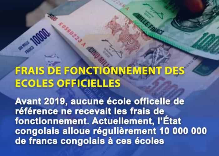 RDC : Le gouvernement octroie mensuellement 10 000 000 FC aux écoles primaires officielles comme frais de fonctionnement pour consolider la gratuité de l'enseignement