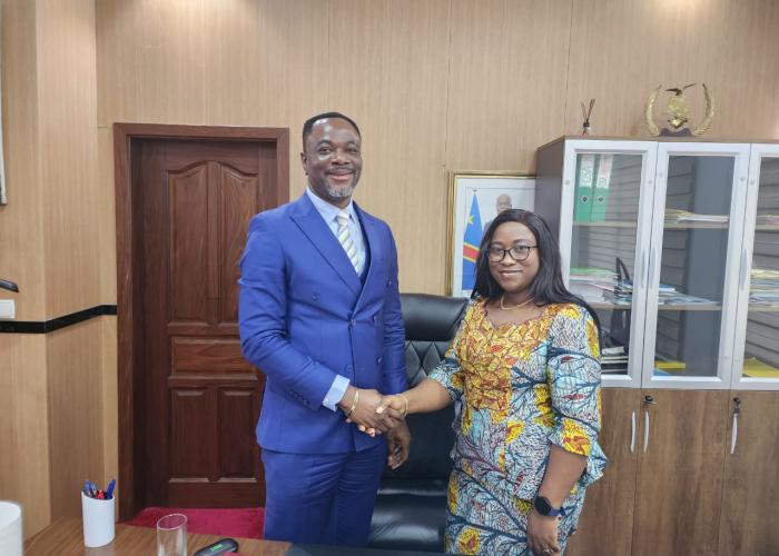 EPST : Adèle Bazizane chez Tonny Mwaba pour plaider la cause des élèves déplacés du Nord-Kivu